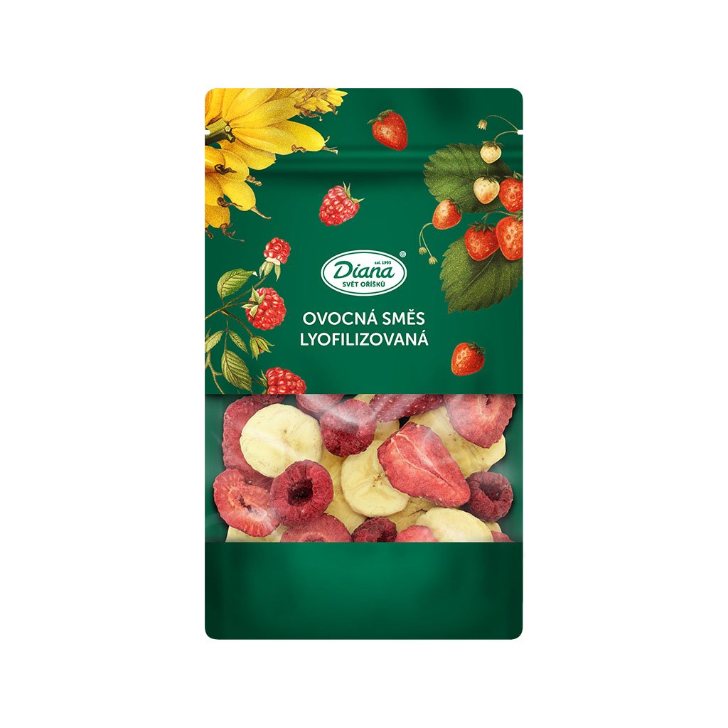 Ovocná směs lyofilizovaná (banán, jahoda, malina) 45g